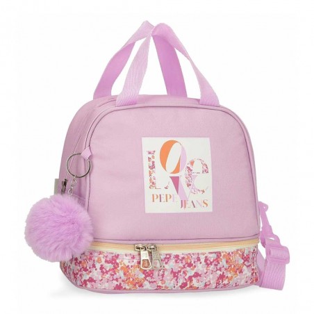 Sac repas PEPE JEANS LONDON "Sandra" rose | Lunch box isotherme fille femme originale pas cher