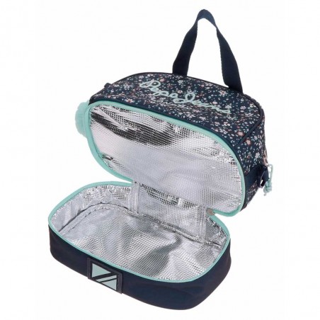 Sac repas PEPE JEANS LONDON "Alenka" bleu | Lunch box isotherme fille femme originale pas cher