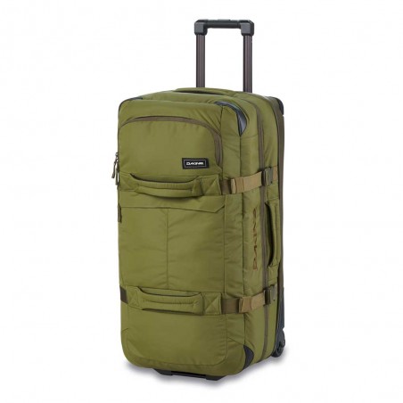 Dakine | Sac de voyage à roulettes Split Roller 85L utility green | Bagage grande taille robuste vert militaire