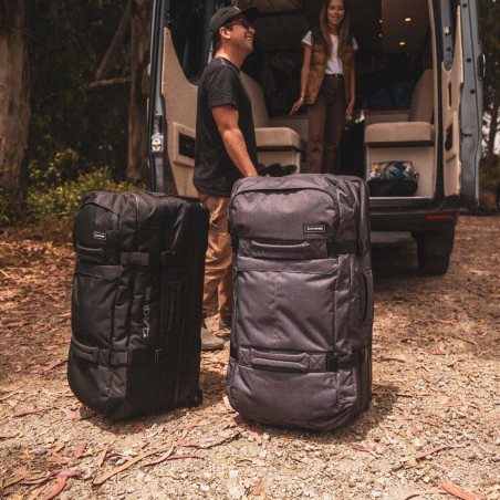 DAKINE sac de voyage trolley "Split Roller" 85L noir | Bagage grande contenance qualité garantie à vie écologique