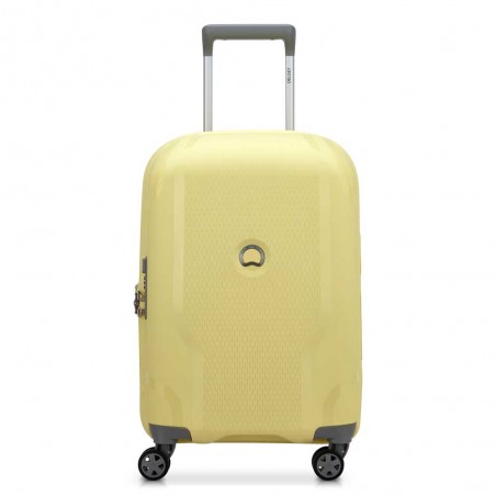 DELSEY | Valise cabine extensible "Clavel" jaune pâle | Bagage matière recyclé léger robuste