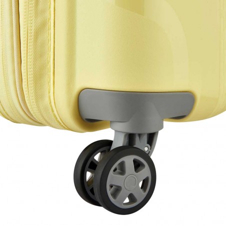 DELSEY | Valise cabine extensible "Clavel" jaune pâle | Bagage matière recyclé léger robuste