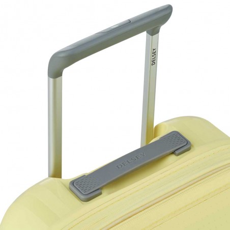 DELSEY | Valise cabine extensible "Clavel" jaune pâle | Bagage matière recyclé léger robuste