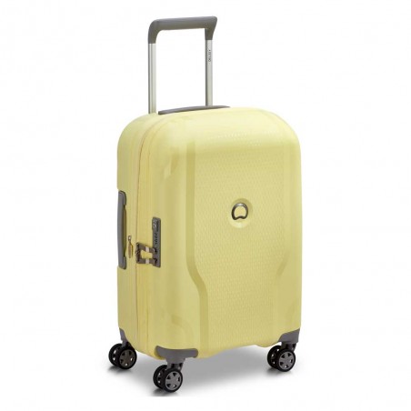 DELSEY | Valise cabine extensible "Clavel" jaune pâle | Bagage matière recyclé léger robuste