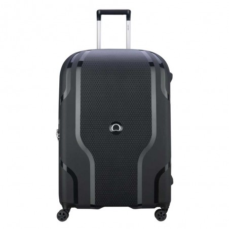 DELSEY | Valise soute 76cm extensible "Clavel" noir | Bagage grande capacité robuste léger en matière recyclée