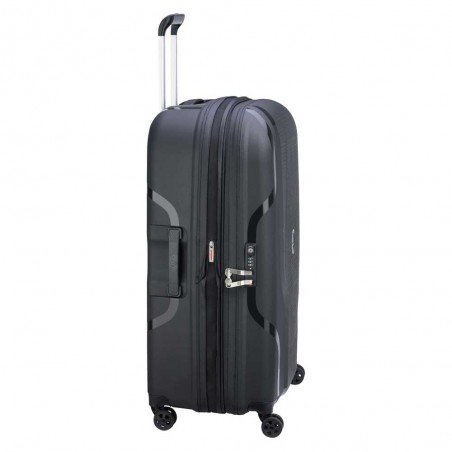 DELSEY | Valise soute 76cm extensible "Clavel" noir | Bagage grande capacité robuste léger en matière recyclée