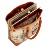 Sac à main anses courtes ANEKKE "Peace & Love" camel | Sac femme original pas cher Sac à main anses courtes ANEKKE "Peace & Love" camel | Sac femme original pas cher