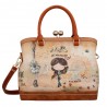 Sac à main anses courtes ANEKKE "Peace & Love" camel | Sac femme original pas cher Sac à main anses courtes ANEKKE "Peace & Love" camel | Sac femme original pas cher