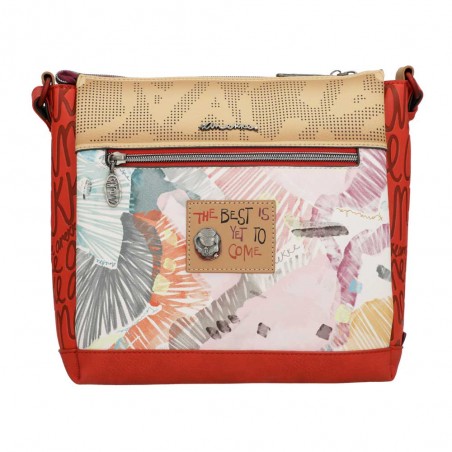 Sac bandoulière 3 cpts ANEKKE "Fashion" | Sac femme porté croisé design original rouge Sac bandoulière 3 cpts ANEKKE "Fashion" | Sac femme porté croisé design original rouge