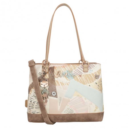 Sac à main 2 anses ANEKKE "Passion" | Sac femme porté épaule original coloris pastel