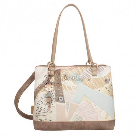 Sac à main 2 anses ANEKKE "Passion" | Sac femme porté épaule original coloris pastel