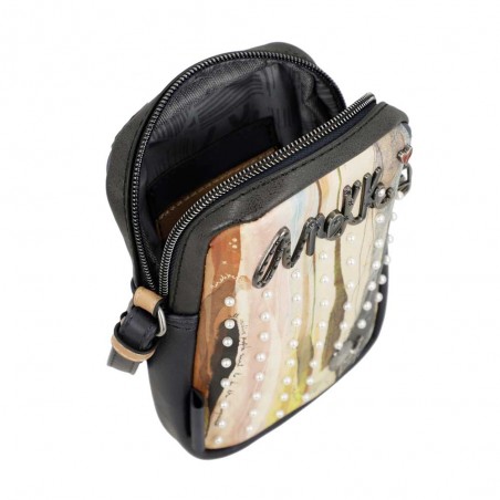 Mini sac femme ANEKKE "Studio" marine | Pochette téléphone bandoulière femme originale