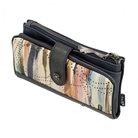 Portefeuille souple ANEKKE "Studio" marine GM | Porte-cartes femme original grand format pas cher Portefeuille souple ANEKKE "Studio" marine GM | Porte-cartes femme original grand format pas cher