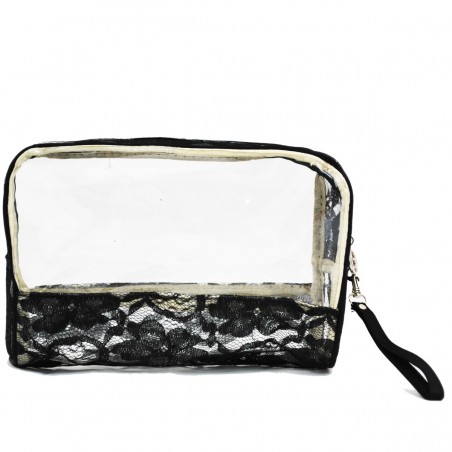 Set de 3 trousses beauté BENZI "Lace" noir | Trousse maquillage trousse de toilette femme originale chic pas cher Set de 3 trousses beauté BENZI "Lace" noir | Trousse maquillage trousse de toilette femme originale chic pas cher