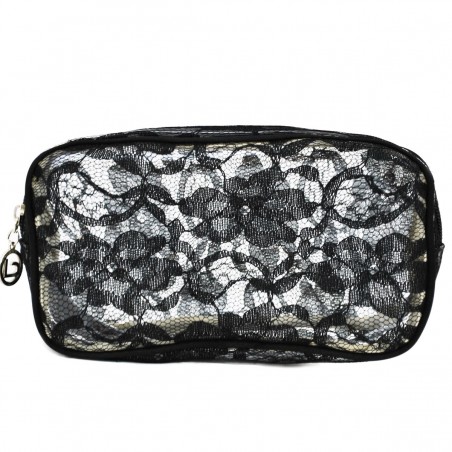 Set de 3 trousses beauté BENZI "Lace" noir | Trousse maquillage trousse de toilette femme originale chic pas cher Set de 3 trousses beauté BENZI "Lace" noir | Trousse maquillage trousse de toilette femme originale chic pas cher