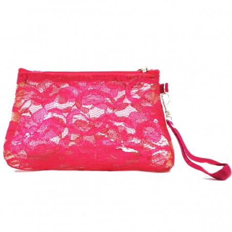 Set de 3 trousses beauté BENZI "Lace" rose | Trousse maquillage trousse de toilette femme originale chic pas cher