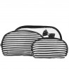 Set de 3 trousses beauté BENZI "Fantaisie" noir | Lot de trousse à maquillage trousse de toilette voyage pas cher Set de 3 trousses beauté BENZI "Fantaisie" noir | Lot de trousse à maquillage trousse de toilette voyage pas cher