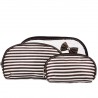 Set de 3 trousses beauté BENZI "Fantaisie" marron | Lot de trousse à maquillage trousse de toilette voyage pas cher Set de 3 trousses beauté BENZI "Fantaisie" marron | Lot de trousse à maquillage trousse de toilette voyage pas cher