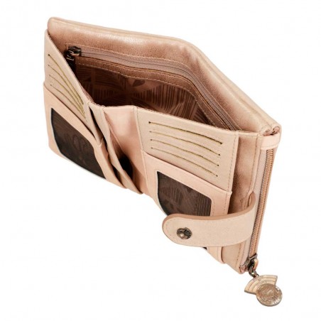 Portefeuille compact souple ANEKKE "Studio" beige PM | Porte-cartes et monnaie femme petit format pas cher Portefeuille compact souple ANEKKE "Studio" beige PM | Porte-cartes et monnaie femme petit format pas cher