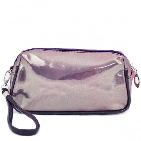 Trousse à maquillage BENZI violet | Trousse de toilette femme avec miroir pas cher