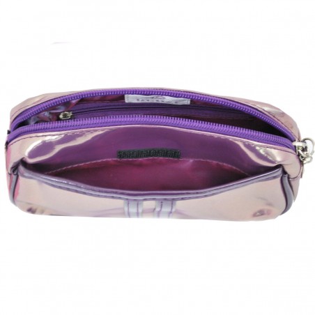 Trousse à maquillage BENZI violet | Trousse de toilette femme avec miroir pas cher