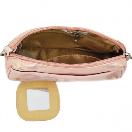 Trousse de maquillage - RoseTrousse à maquillage BENZI rose | Trousse de toilette femme avec miroir pas cher