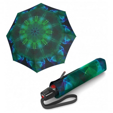 KNIRPS | Parapluie pliant "T200 Medium Duomatic" variety jade | Parapluie femme ouverture fermeture automatique solide