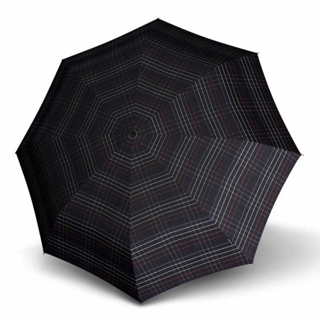 KNIRPS | Parapluie pliant S.570 Large Automatic carreaux noir | Parapluie homme luxe fabriqué en Allemagne KNIRPS | Parapluie pliant S.570 Large Automatic carreaux noir | Parapluie homme luxe fabriqué en Allemagne