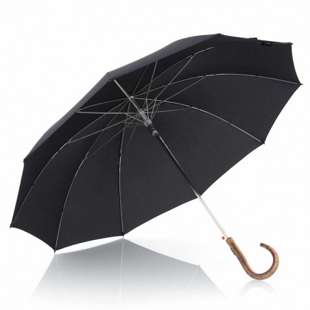 Parapluie long KNIRPS T.770 automatic noir imprimé | Parapluie canne manche bois qualité fabriqué en Allemagne Parapluie long KNIRPS T.770 automatic noir imprimé | Parapluie canne manche bois qualité fabriqué en Allemagne