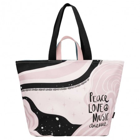 Sac de plage ANEKKE "Peace & Love" | Sac femme forme cabas original