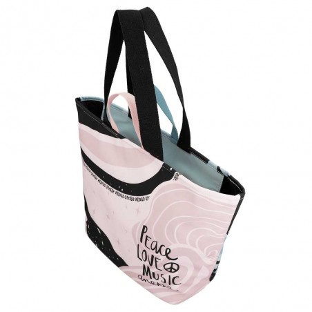 Sac de plage ANEKKE "Peace & Love" | Sac femme forme cabas original