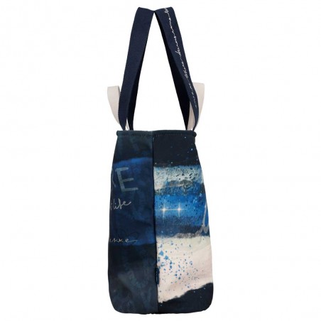 Sac de plage ANEKKE "Star" | Sac femme forme cabas original bleu