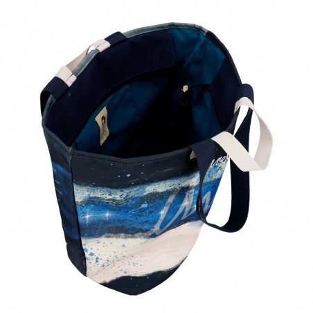 Sac de plage ANEKKE "Star" | Sac femme forme cabas original bleu