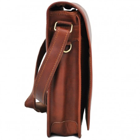 Sac Besace Cuir Vachette - Marron