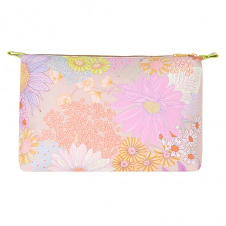 Trousse de toilette femme OILILY "Claire" Lucia imprimé beige | Trousse cosmétique grand format