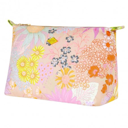 Trousse de toilette femme OILILY "Claire" Lucia imprimé beige | Trousse cosmétique grand format