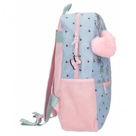 DISNEY | Sac à dos maternelle Minnie "American Darling" ciel/rose | Sac d'école fille dessin animé