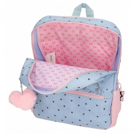 DISNEY | Sac à dos maternelle Minnie "American Darling" ciel/rose | Sac d'école fille dessin animé DISNEY | Sac à dos maternelle Minnie "American Darling" ciel/rose | Sac d'école fille dessin animé