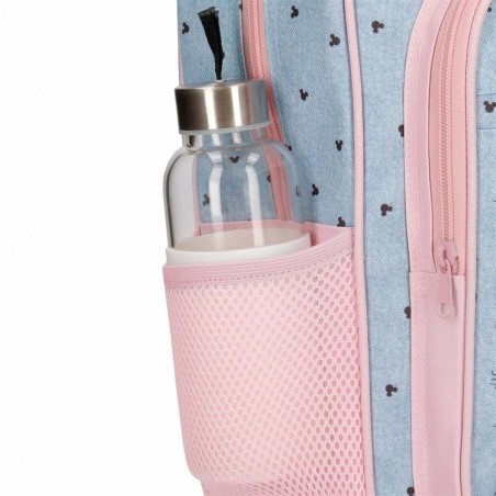 DISNEY | Sac à dos maternelle Minnie "American Darling" ciel/rose | Sac d'école fille dessin animé DISNEY | Sac à dos maternelle Minnie "American Darling" ciel/rose | Sac d'école fille dessin animé