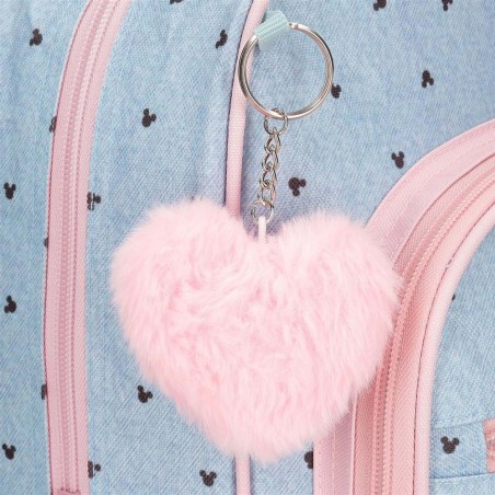 DISNEY | Sac à dos maternelle Minnie "American Darling" ciel/rose | Sac d'école fille dessin animé DISNEY | Sac à dos maternelle Minnie "American Darling" ciel/rose | Sac d'école fille dessin animé