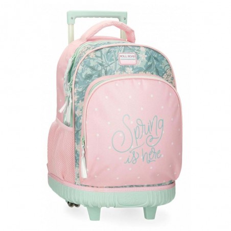 Sac à dos à roulettes ROLL ROAD "Spring is here" | Sac d'école trolley fille original pas cher Sac à dos à roulettes ROLL ROAD "Spring is here" | Sac d'école trolley fille original pas cher
