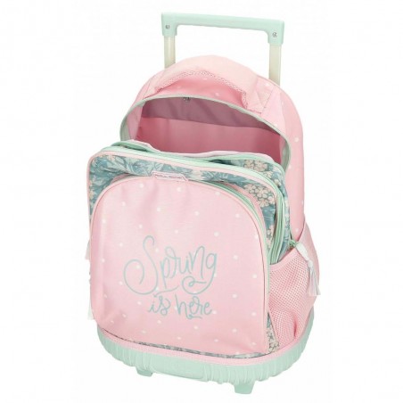 Sac à dos à roulettes ROLL ROAD "Spring is here" | Sac d'école trolley fille original pas cher Sac à dos à roulettes ROLL ROAD "Spring is here" | Sac d'école trolley fille original pas cher