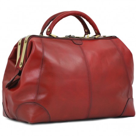 Petit Sac de voyage Cuir DILIGENCE - Rouge