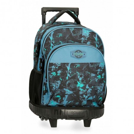 Sac à dos à roulettes ROLL ROAD "Soccer" | Cartable trolley garçon imprimé foot Sac à dos à roulettes ROLL ROAD "Soccer" | Cartable trolley garçon imprimé foot