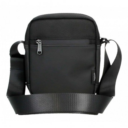 Sacoche homme REEBOK "Roger" noir | Pochette porté croisé toile enduite style sportif