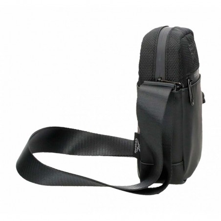 Sacoche homme REEBOK "Roger" noir | Pochette porté croisé toile enduite style sportif