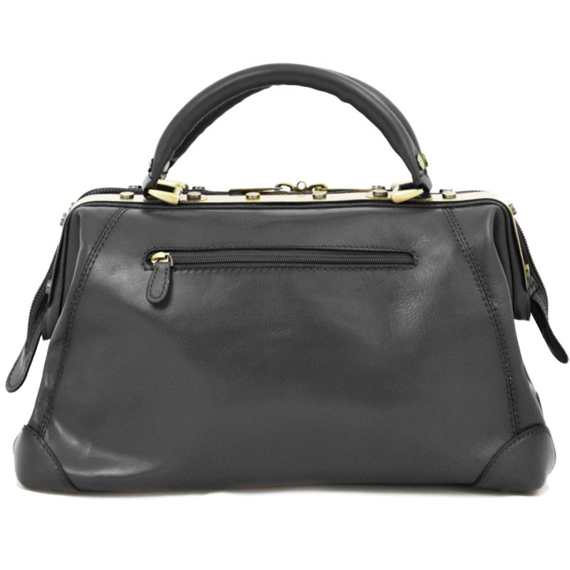 sac de voyage cuir Diligence KATANA, noir- planetebag.com