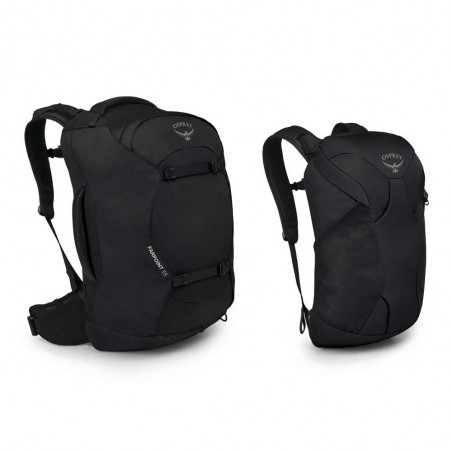 OSPREY | Sac à dos homme Farpoint® 55 noir | Pack promo 2 sacs à dos taille cabine