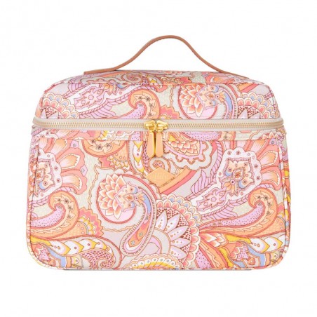 Vanity case OILILY "Coco" Paisley sand dollar | Beauty case grande trousse de toilette femme qualité originale