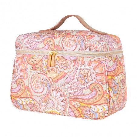 Vanity case OILILY "Coco" Paisley sand dollar | Beauty case grande trousse de toilette femme qualité originale